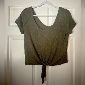 Abercrombie Green Crop Top